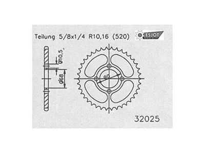 Obrázek produktu pro ESJOT Kettenrad "32025"520
