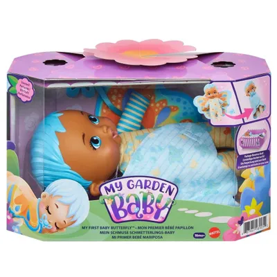 Image de My Garden Baby Mon bébé papillon câlin (23 cm), avec ailes en peluche, bleu