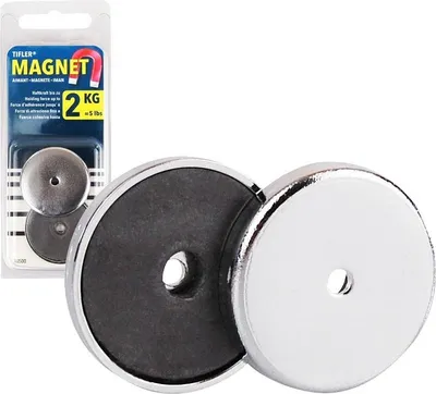 Produktbild von Tifler Rundmagnet mit Chromblende Ø 31 mm, bis 2 kg