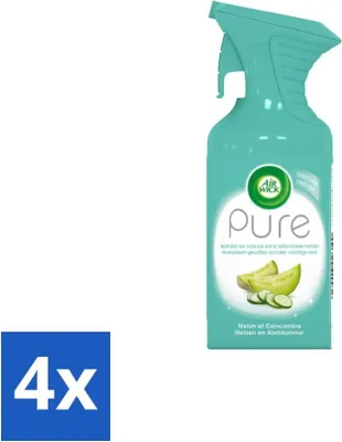 Productafbeelding van Air Wick – Luchtverfrisser – Pure Meloen & Komkommer – 250 ml - Voordeelverpakking - 4 stuks