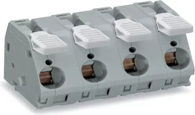 Produktbild von WAGO Federkraftklemmblock 6.00 mm² Polzahl 4 2716-204 WAGO Grau 20 St.