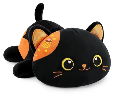 Produktbild von Plüschtier Katze Kuscheltier Stofftier Schwarze Katze Plüsch Kissen Spielzeug Kätzchen Geschenk 30cm Schwarz