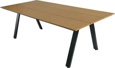 Zdjęcie produktu dla Stół ogrodowy Madera taras blat polywood drewno 180x91x74cm brązowy