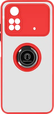 Produktbild von Avizar, Schutzhülle mit Ring-Halterung für Xiaomi Poco M4 Pro 4G, Rot