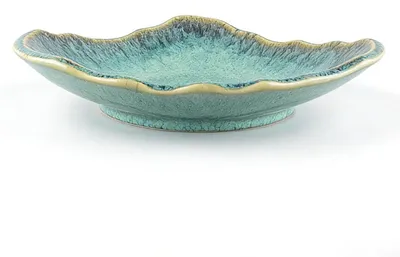 Immagine prodotto di Ciotola decorativa, verde, in Vetroceramica, diametro 26,9 cm. Ideale come ciotola per frutta o per servire