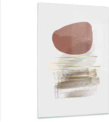 Produktbild von Bilder auf glas - Einteilig - Abstraktion Boho Stück - 80x120cm - Glasbilder - Wandbilder - Bilder - zum Aufhängen bereit - Wanddekoration aus Glas - Glas Bilder - Wandbild auf Glas - GPA80x120-4811