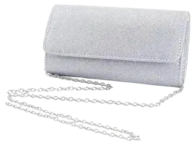 Produktbild von Brautclutches Abendtaschen Damen-Abendtasche Schultertasche Brautclutch Party- Abschlussball- Hochzeits-Umschlagtasche (Silber)