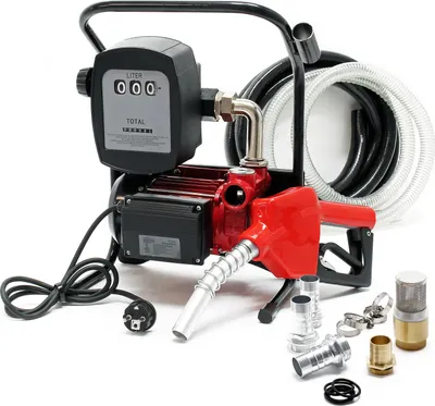 Produktbild von Wiltec Heizöl- und Dieselpumpe 230V/600W 40l/min selbstansaugend Pumpe mit automatischer Pistole, Kraftstoffpumpe, Absaugpumpe