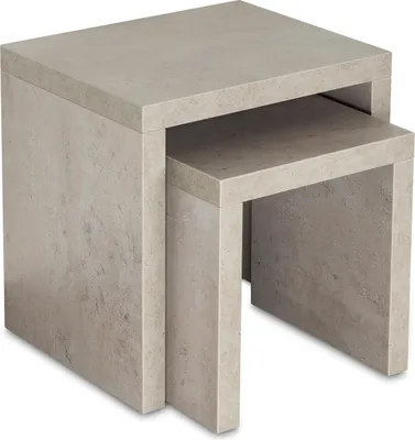 Produktbild von 2 Satztisch 44x44x36cm Betonoptik grau Beistelltisch Couchtisch