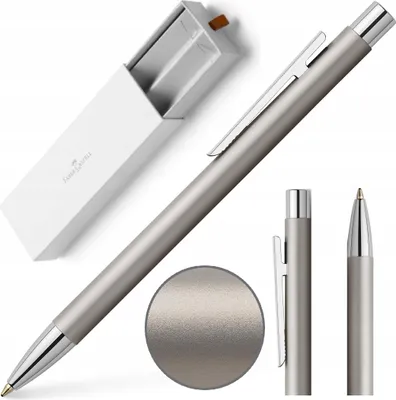 Produktbild von FABER-CASTELL Eleganter Automatik-Kugelschreiber mit Neo Slim-Etui, MATT SILBER