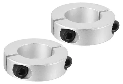 Klemmring, doppelt geteilt, Ø 45 mm, Außen-Ø 80 mm, 22 mm, 2 St., silber