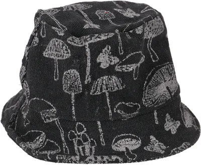 Produktbild von Sommerhut, Pilzdruck Schlapphut, Fischerhut, Sonnenhut - Schwarz, Uni, Baumwolle, Hüte, Mützen