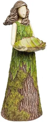 Produktbild von Gartenfigur mit Vogelvoederstation, Harz, wetterfest, Elf, 1 Stück, für den Außenbereich