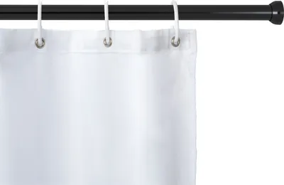 Zdjęcie produktu dla WENKO Teleskopowy karnisz prysznicowy Zacisk teleskopowy Czarny 7-115 cm Łazienka WC