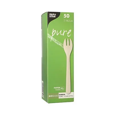 Produktbild von 500 Gabeln, Papier "pure" 18,2 cm weiss