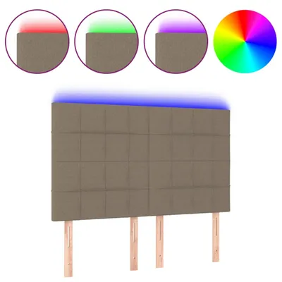 Produktbild von LED Kopfteil Taupe 144x5x118/128 cm Stoff