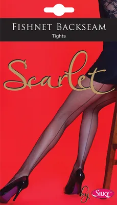 Obrázok produktu pre Dámske sieťované pančuchové nohavice Silky Scarlet so zadným švom LW207 (Medium) (Black)
