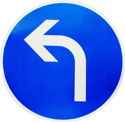 Produktbild von ORIGINAL Verkehrszeichen 209-10 " Vorgeschriebene Fahrtrichtung links " nach StVO und RAL-Gütebedingungen Schild Straßenschild Richtungsschild Straßenzeichen Schilder linke Richtung blau Pfeil