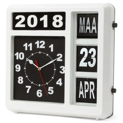Imagen del producto de Reloj de pared con contador de días y calendario - 31 x 31 cm - Holandés