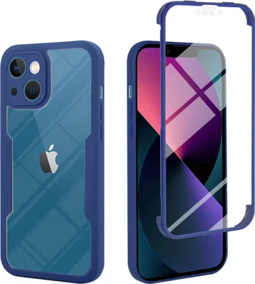 Obrázek produktu pro iPhone 13 Pouzdro, 360° Kompletní Ochrana s Vestavěným Chráničem Displeje pro iPhone 13 modré
