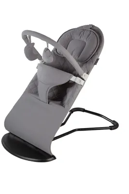 Image de Born Lucky Transat Bébé - Transat réglable & pliable avec arche de jeu - léger & confortable - Gris