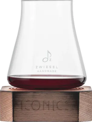 Zdjęcie produktu dla Zwiesel 4 Stück a 1 Stck. BECHER CONICS 79 MIT HOLZSOCKEL 122231 + Geschenk  handmade