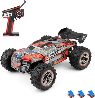 Obrázek produktu pro Wltoys 184008 Auto na dálkové ovládání, 2,4 GHz, 1/18 terénní auto na dálkové ovládání, rychlé terénní auto 60 km/h se střídavým motorem, LED světlem, zinková slitina, převodovka 3 baterie