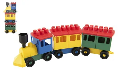 Obrázok produktu pre Konštrukčná súprava LORI, 7 vagónov + 2 prívesné vozne, plast, v balení, 9x26x5 cm