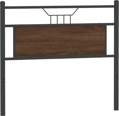 Immagine prodotto di vidaXL Testiera di ricambio Marrone Effetto rovere 107 cm Materiale ligneo e acciaio
