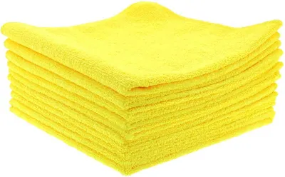 Produktbild von Mikrofasertuch 40 x 40 cm Putztuch Gelb 10 Tücher + varivendo Notizblock
