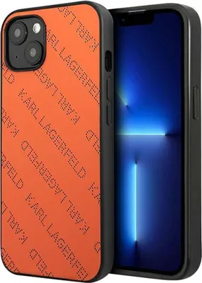 Image de Karl Lagerfeld Klhcp13Sptlo Iphone 13 Mini 5.4 Hardcase Orange/Orange Perforé Allover