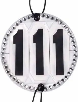 Immagine prodotto di Numeri iniziali Fairplay con strass bianchi, colore:bianco