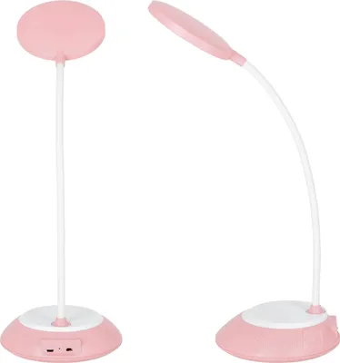Image de Lampe de bureau LED VISUA DESK 5W LED Portable USB Contrôle de la couleur Sans fil, intensité réglable, 3 heures d'autonomie, rose