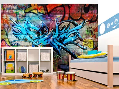 Produktbild von Vlies Fototapete 400x280 cm Tapeten Wandtapete XXL Graffiti 10110905-4