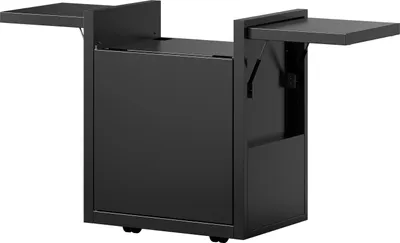 Produktbild von WMF Grillwagen für Plancha-Grill 75, für Outdoorküchen, mit Stauraum / einklappbaren Seitentischen, 90.2 x 98.7 x 57.3 cm, Stahl, schwarz