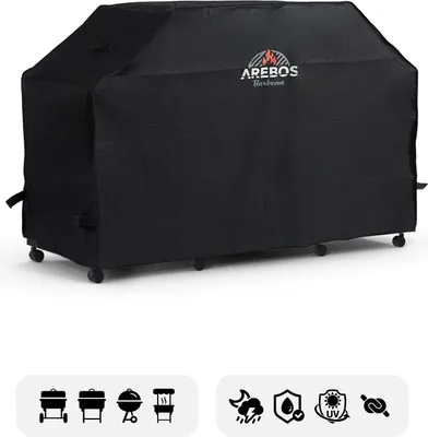 Obrázok produktu pre AREBOS kryt na gril kryt na plynový gril kryt na gril odolný proti dažďu BBQ kryt ochranný kryt proti prachu kryt na gril plachta 147 x 61 x 122 cm