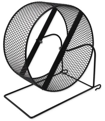 Image de Roue d'exercice pour petits animaux en fil métallique noir ∅20,5 cm