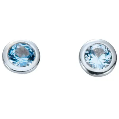 Produktbild von Miamar 01.1097HB Damen Ohrstecker Silber Zirkonia hellblau