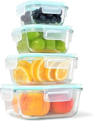 Produktbild von Famanu Meal Prep Set 4 Formate 320/520/800/1200 ml – auslaufsicher, spülmaschinenfest