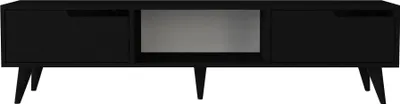 Produktbild von Fernsehschrank 'Kullila' mit 2 Türen 160 x 35 x 40 cm Schwarz