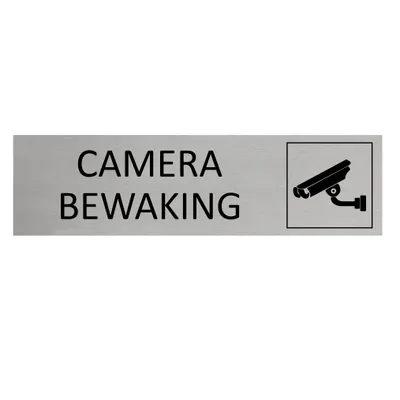 Produktbild von CombiCraft Aluminium Türschild mit Camerabewaking  165x45mm