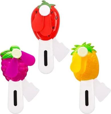 Produktbild von Kleine tragbare Handventilator 3er Set Früchteform