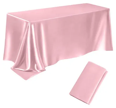 Obrázok produktu pre Obrus, 145 x 200 cm, obdĺžnikový, ružový, saténový polyester
