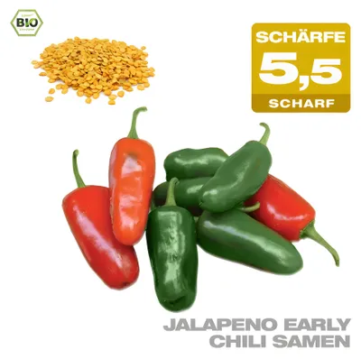 Produktbild von Jalapeno Early Chili Samen, 10 Stk.