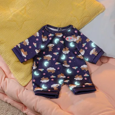 Zdjęcie produktu dla BABY born Teddy's Romper Glow in the Dark, Kombinezon jednoczęściowy dla lalek, 1 lat(a)