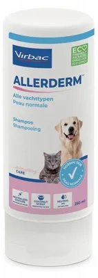 Zdjęcie produktu dla VIRBAC ALLERDERM NORMAL SZAMPON do skóry normalnej dla psa i kota 250ML