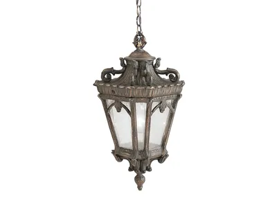Zdjęcie produktu dla Wisząca lampa zewnętrzna Tournai KL-TOURNAI8-XL Elstead KICHLER ogrodowa OPRAWA metalowa latarenka zwis vintage IP44 antyczny mosiądz