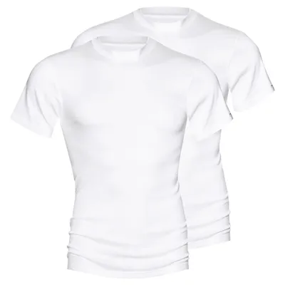 Produktbild von Mey 2er Pack Noblesse Unterhemd / Shirt Kurzarm Ideal als Unterhemd oder Freizeit-Shirt, Elastischer, halsnaher Ausschnitt, Ohne Seitennähte