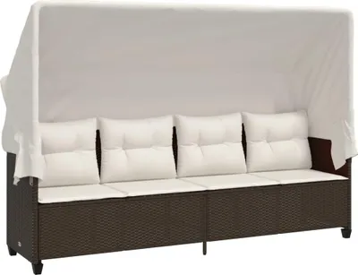 Zdjęcie produktu dla VidaXL 368336, Lounge, Obite siedzisko, Technorattan, Stal, Kremowy, Biały, 110 kg, 2 m