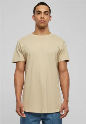 Produktbild von Urban Classics TB638 | Shaped Long Tee Herren T-Shirt - Farbe: Sand - Größe: XL